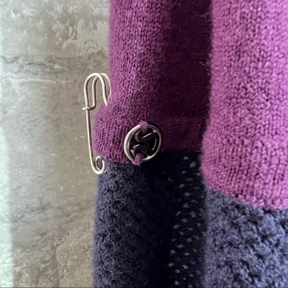 Lululemon Merino Wool Hearth Opener Infinity Scarf Purple Striped **FLAWED** - Picture 3 of 10